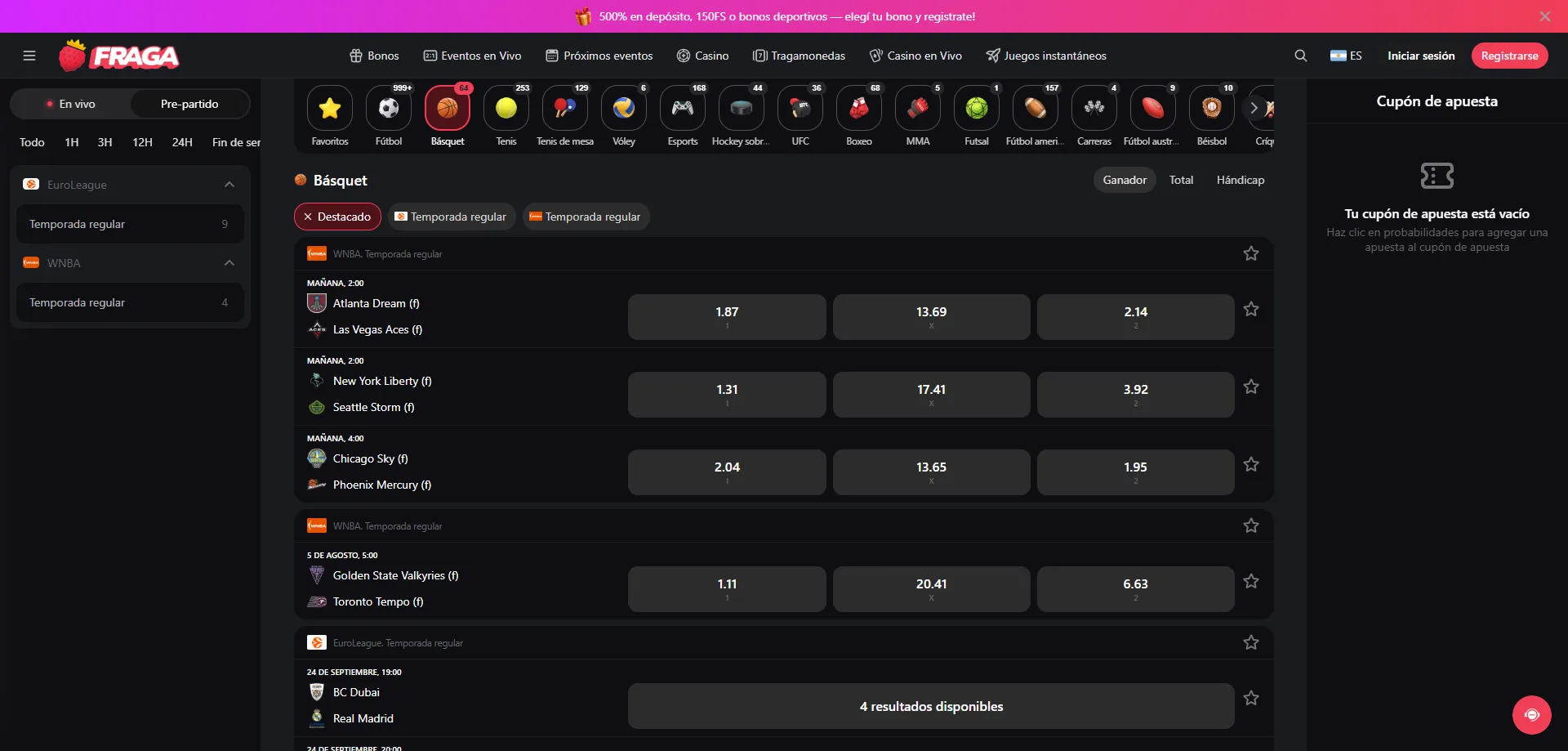 Fraga Casino app móvil — catálogo completo en Android y navegador